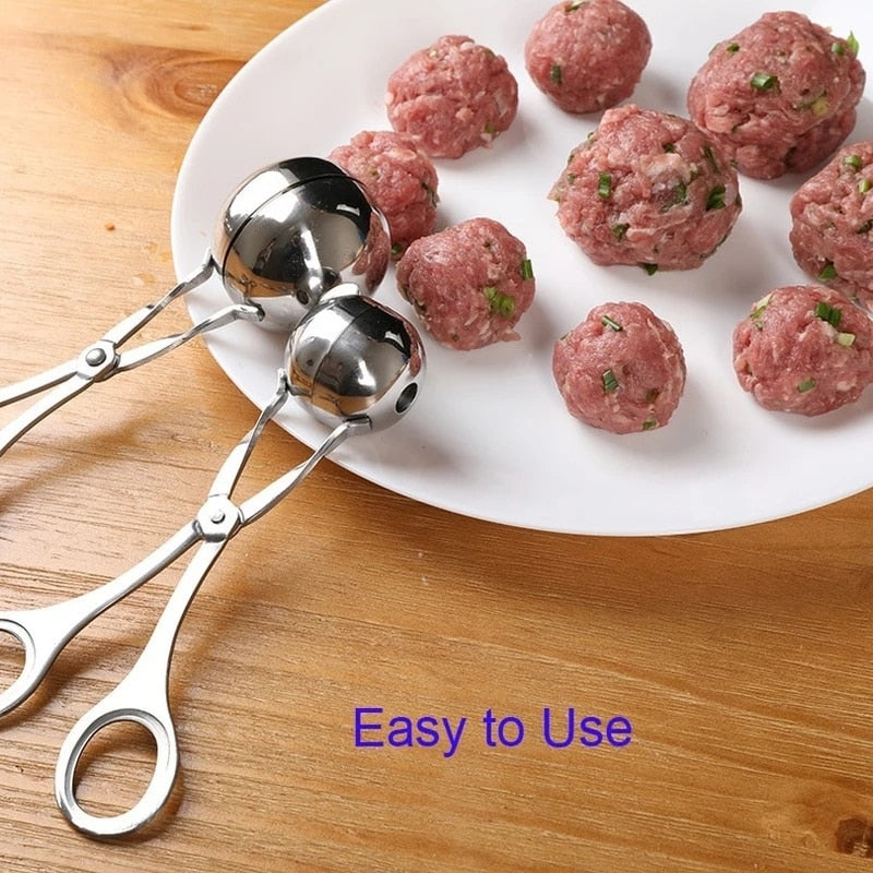 Stainless Steel Meatball Shaper Or Fruit Scoop.
