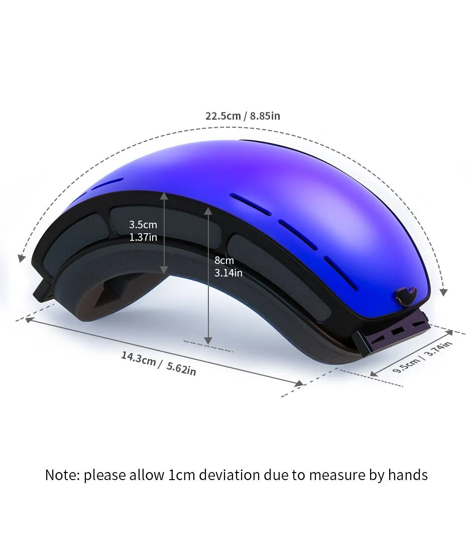 NATFIRE Double Layers Anti-fog UV400 Ski, snowmobile Goggles