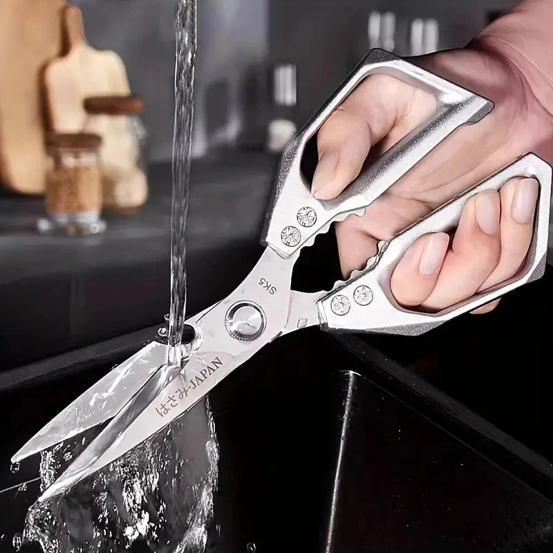 1pc Heavy-Duty Stainless Steel Multi-Purpose Kitchen Shears Scissors