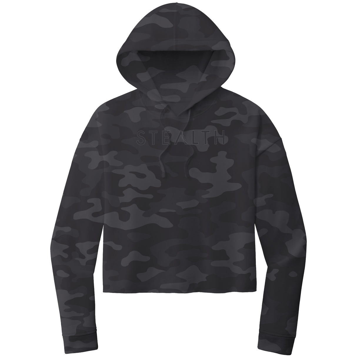 STEALTH ITC Womens Lightweight Crop Hooded Sweatshirt