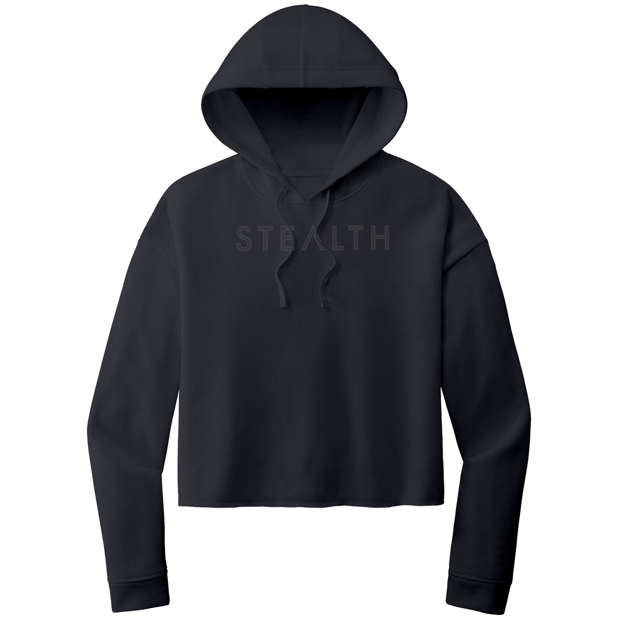 STEALTH ITC Womens Lightweight Crop Hooded Sweatshirt