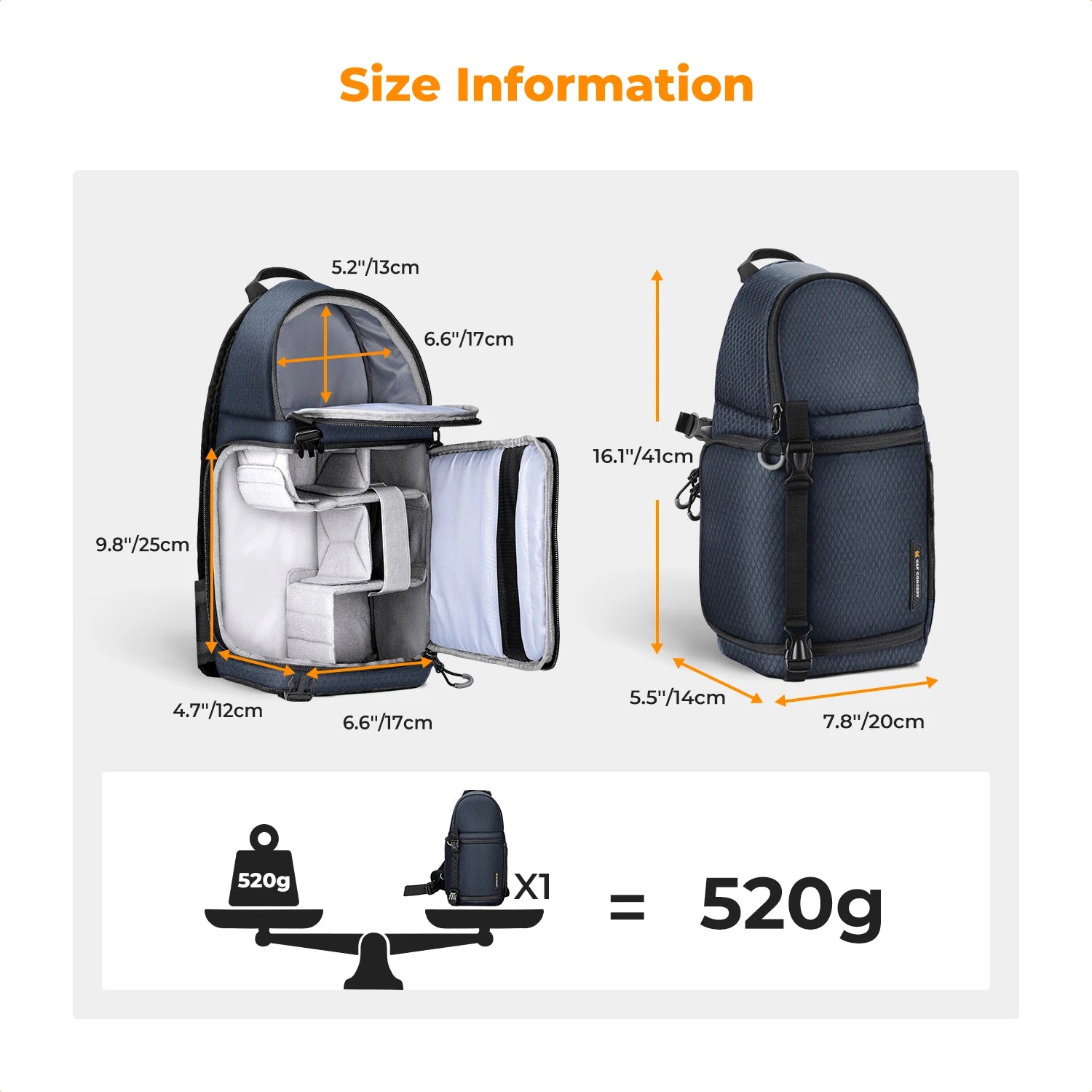 K&F Concept Waterproof 10L DSLR/SLR Sling Camera Backpack