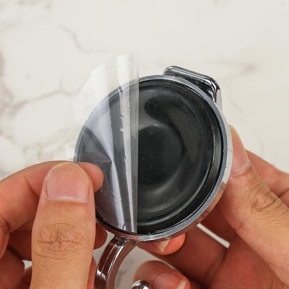 Reusable Heavy-Duty Chrome-Plated Suction Cup Hooks For Bathroom Showers.