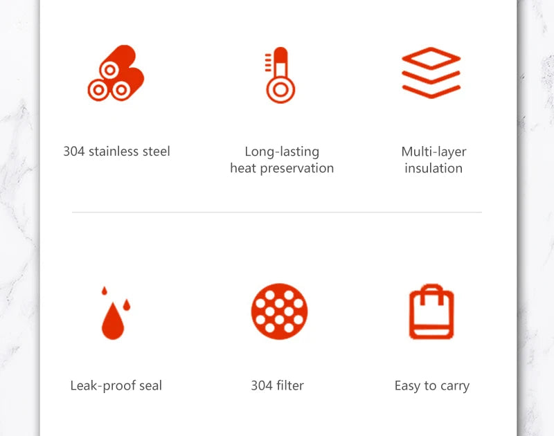 1000Ml Double Wall Stainless Steel Thermos