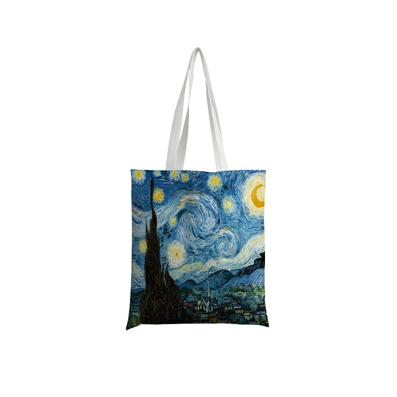 Van Gogh Oil Painting Canvas Shoulder Bags.