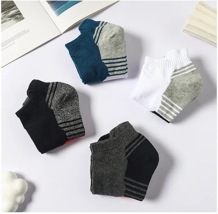 5 Pairs Cotton Breathable Sport Ankle Socks.  Size EU 38-45