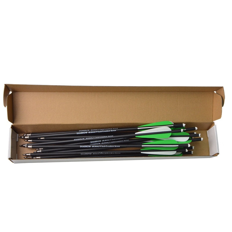 12pcs Archery Carbon Arrow 16/17/18/20/22inch Crossbow Bolts Diameter 8.8mm Arrows for Outdoor Shooting.