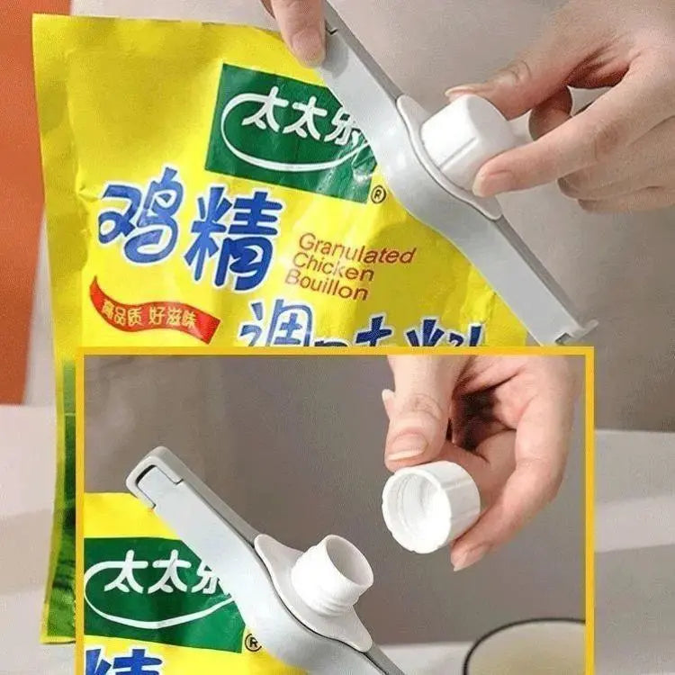 Sealing Clip With Screw Cap To Easy Pour Powder Seasonings.