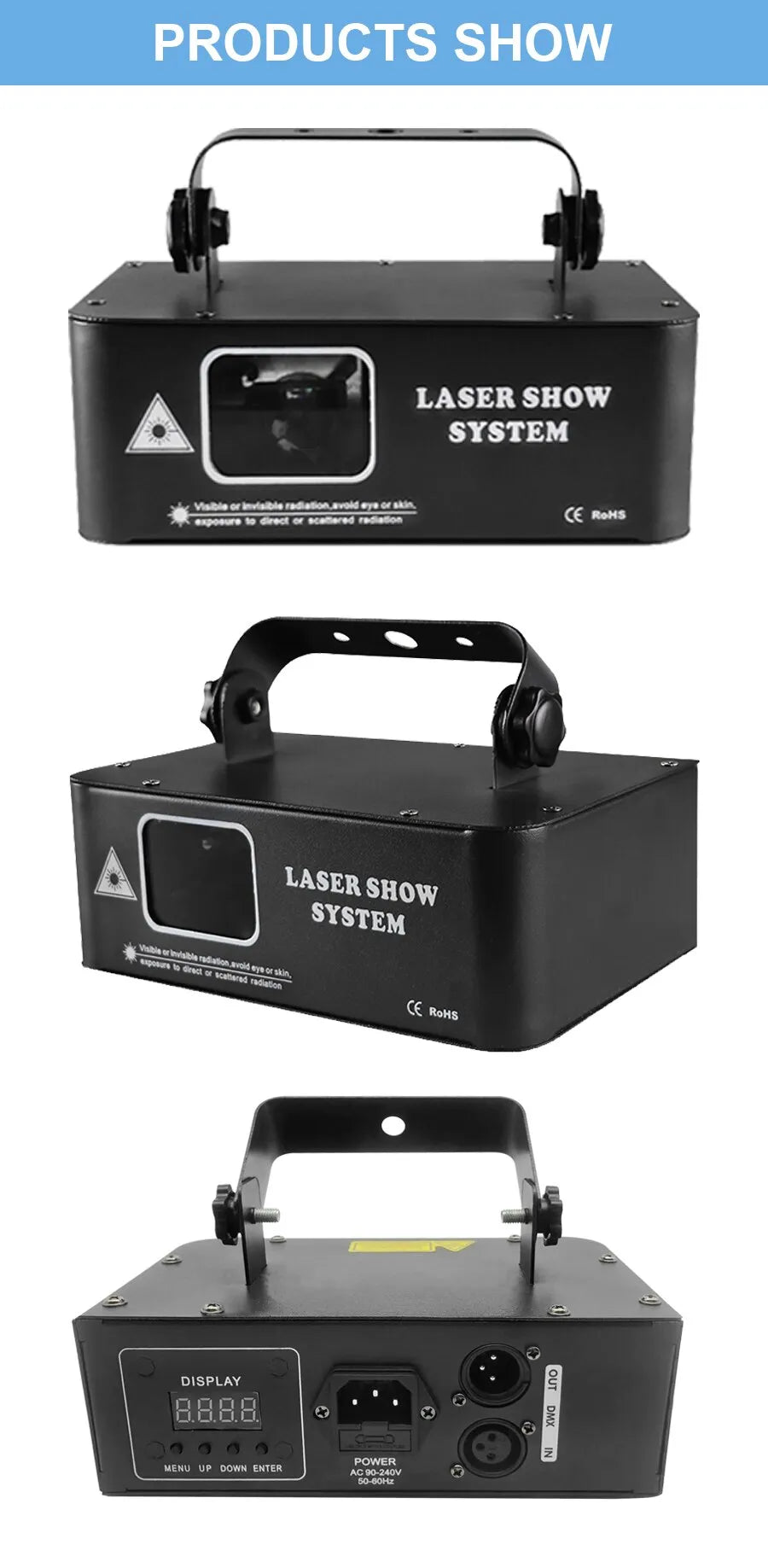 RGB 500MW Laser Beam Light Projector DMX For Dance Parties