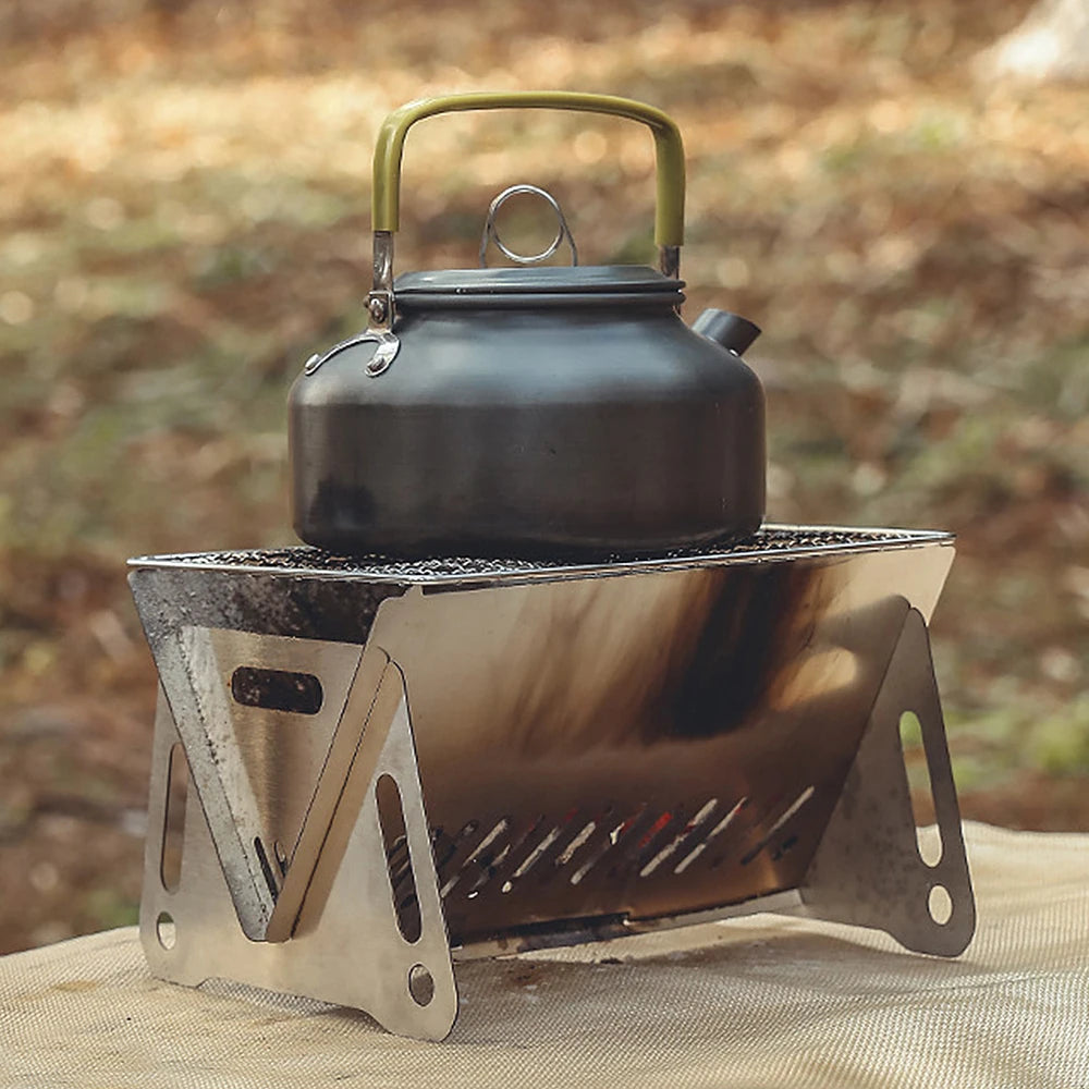 Tomshoo Portable Folding Stainless Steel Backpacking Barbeque