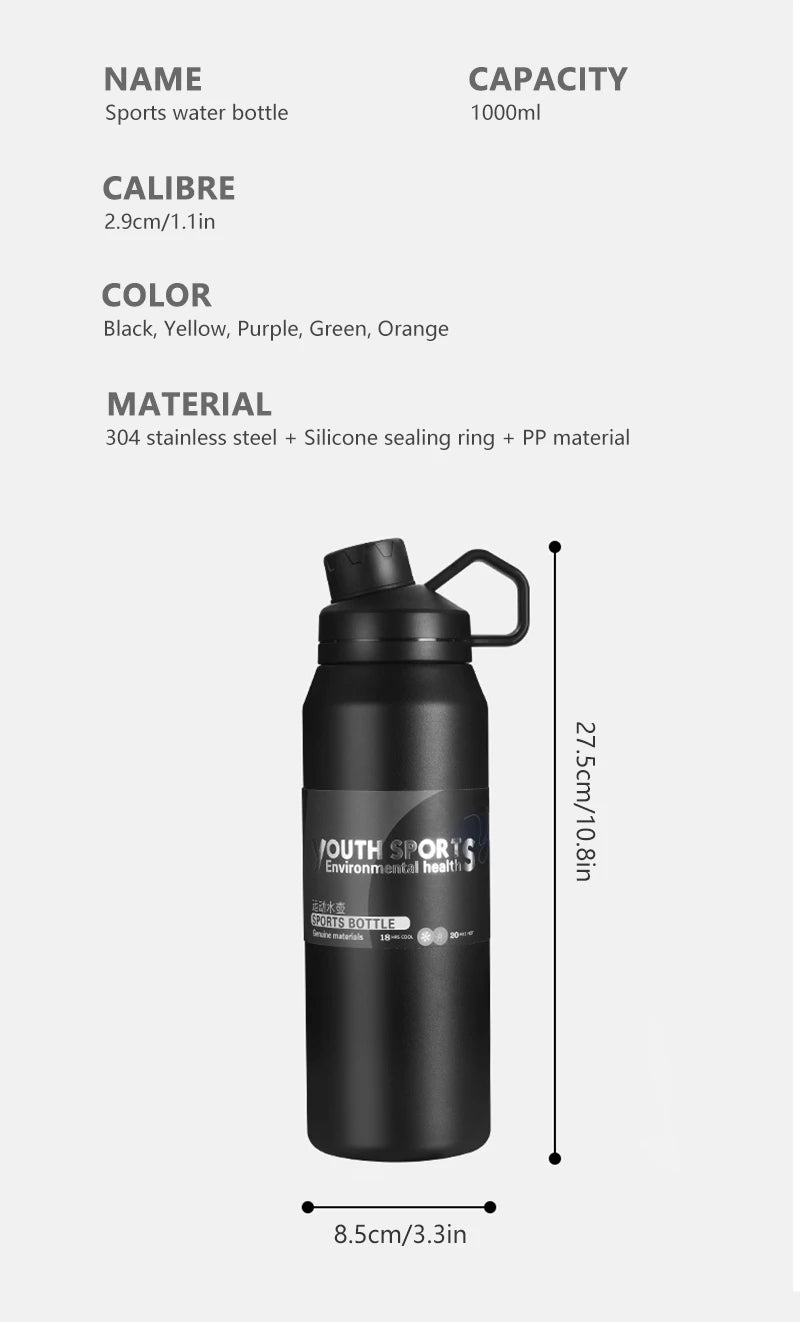 1000Ml Double Wall Stainless Steel Thermos