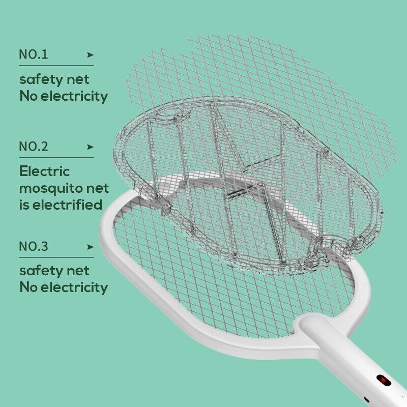 USB rechargeable 3 In 1 Electric Fly/Mosquito Swatter. 3000V