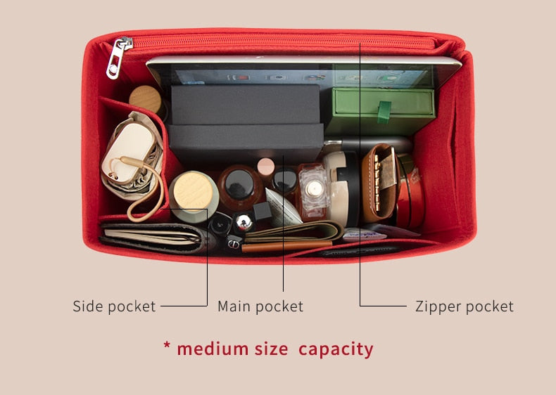 WUTA Insert Handbag Organizer With Or Without Zipper.