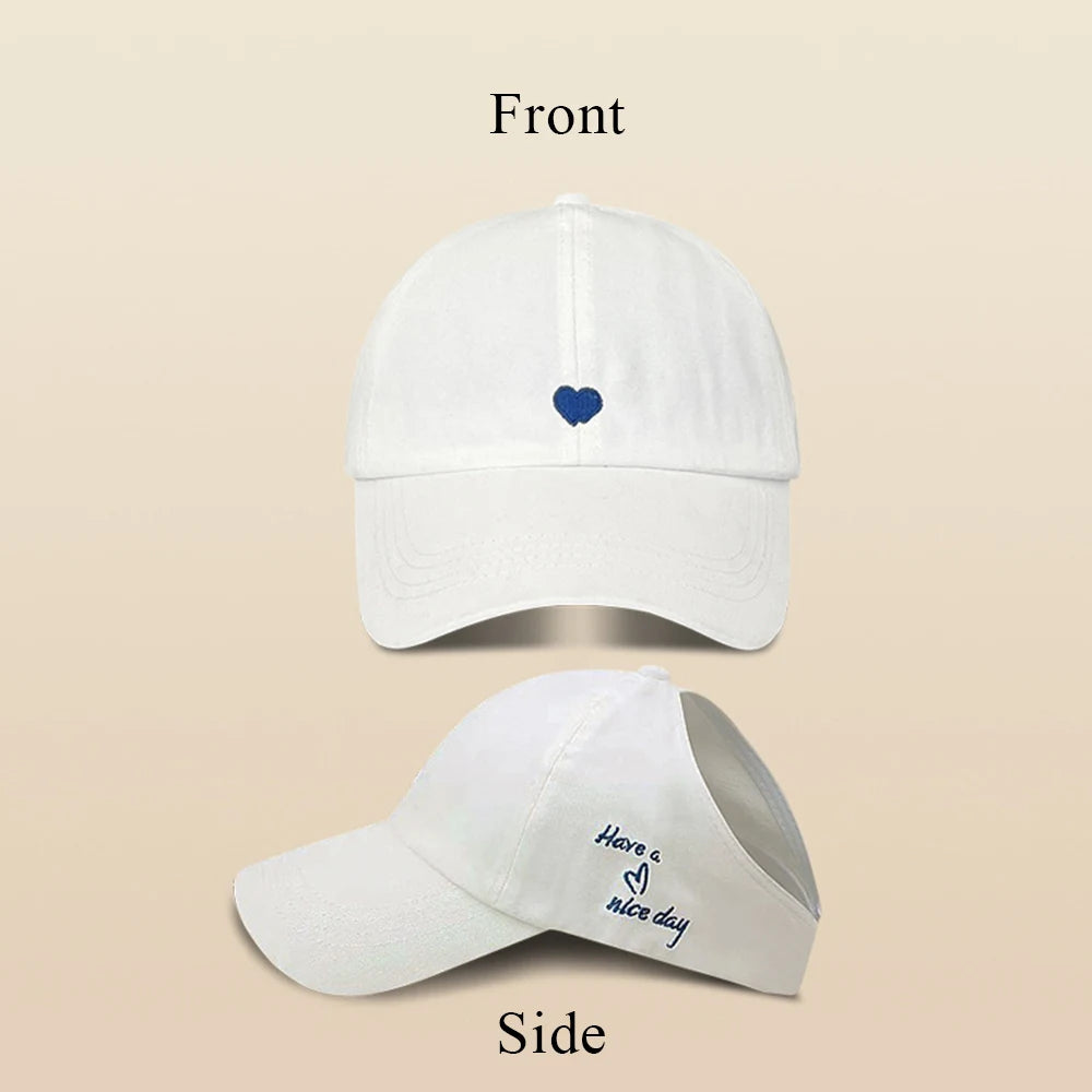 Sporty Ponytail Cap With Snapback