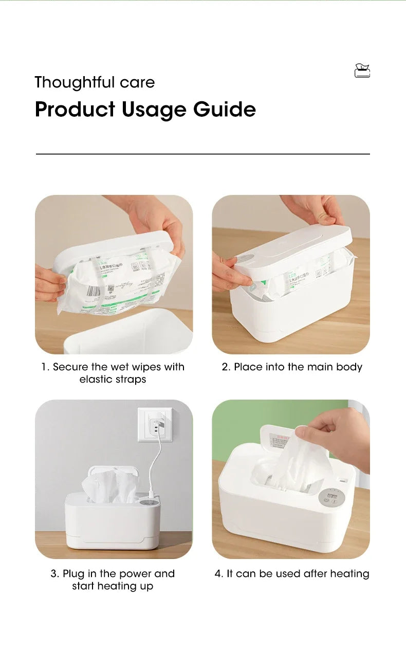 USB/LED Baby Wet Wipe Warmer Dispenser