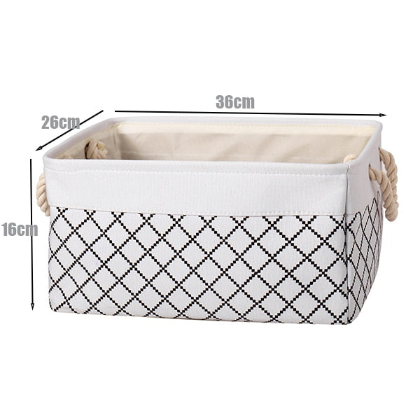 Cotton Linen Folding Storage Baskets.  Great For Organizing Kids Toys Or Laundry.