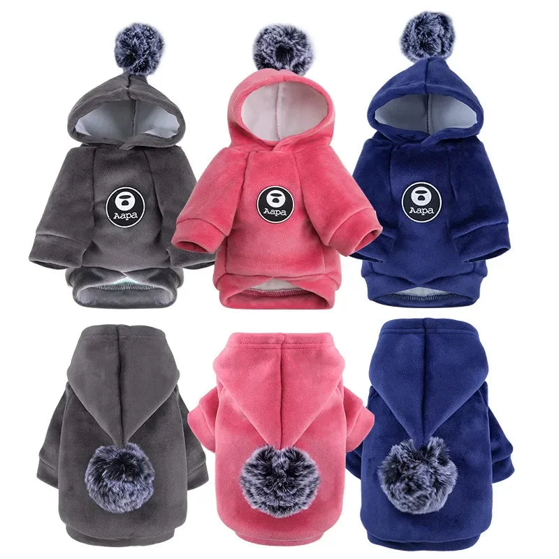 Pet Fleece Hooded Winter Coat