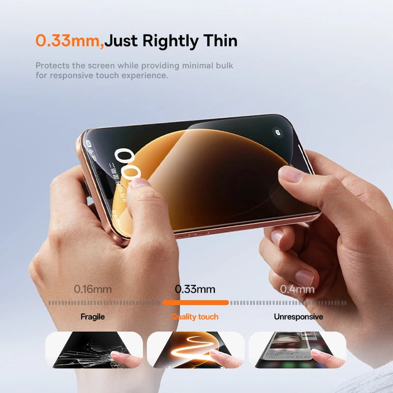 Baseus Tempered HD Screen Protector For iPhone 17 16 15 14 13 12 Pro Max