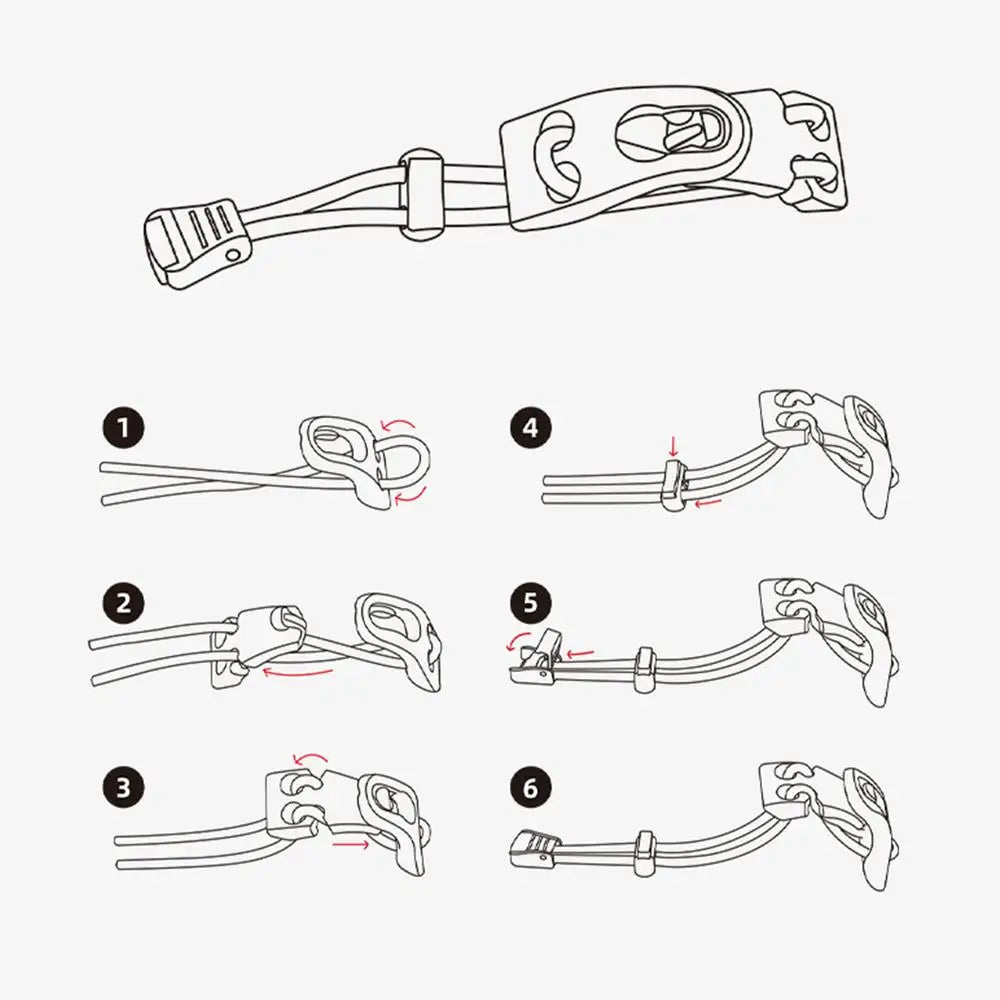 Adjustable Thick Elastic Rope Bag Expansion Strap With Quick Release Buckle