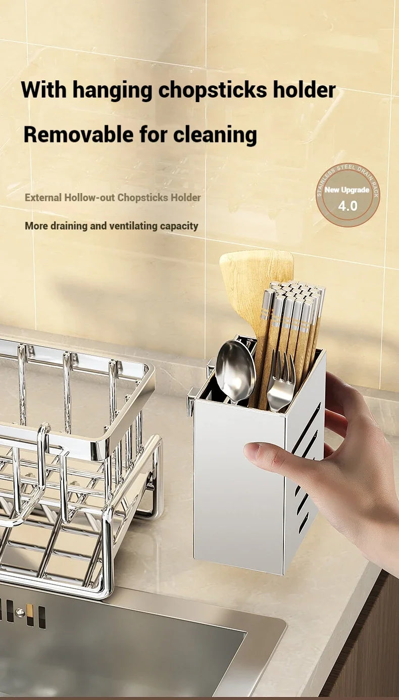 Plastic Multi-Functional Sink Organizer for Kitchen & Bathroom