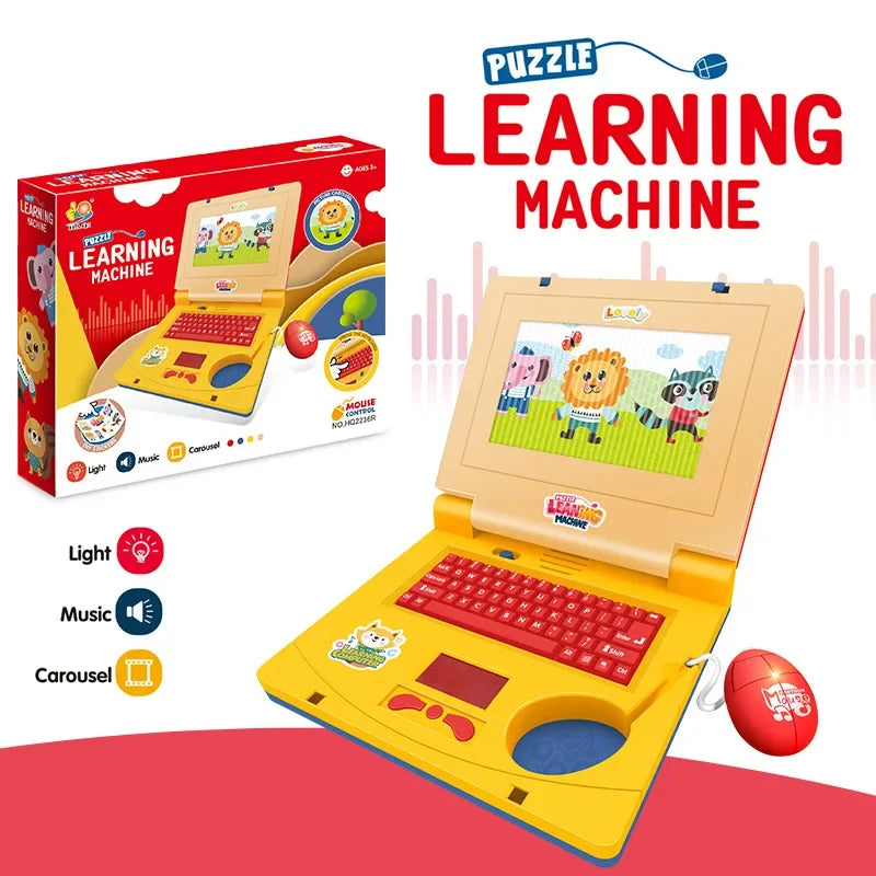 Toddler Fake Laptop with Light Music Mouse