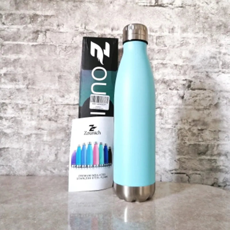 ZOUNICH Stainless Steel Double-Wall Insulated Vacuum Water Bottle.