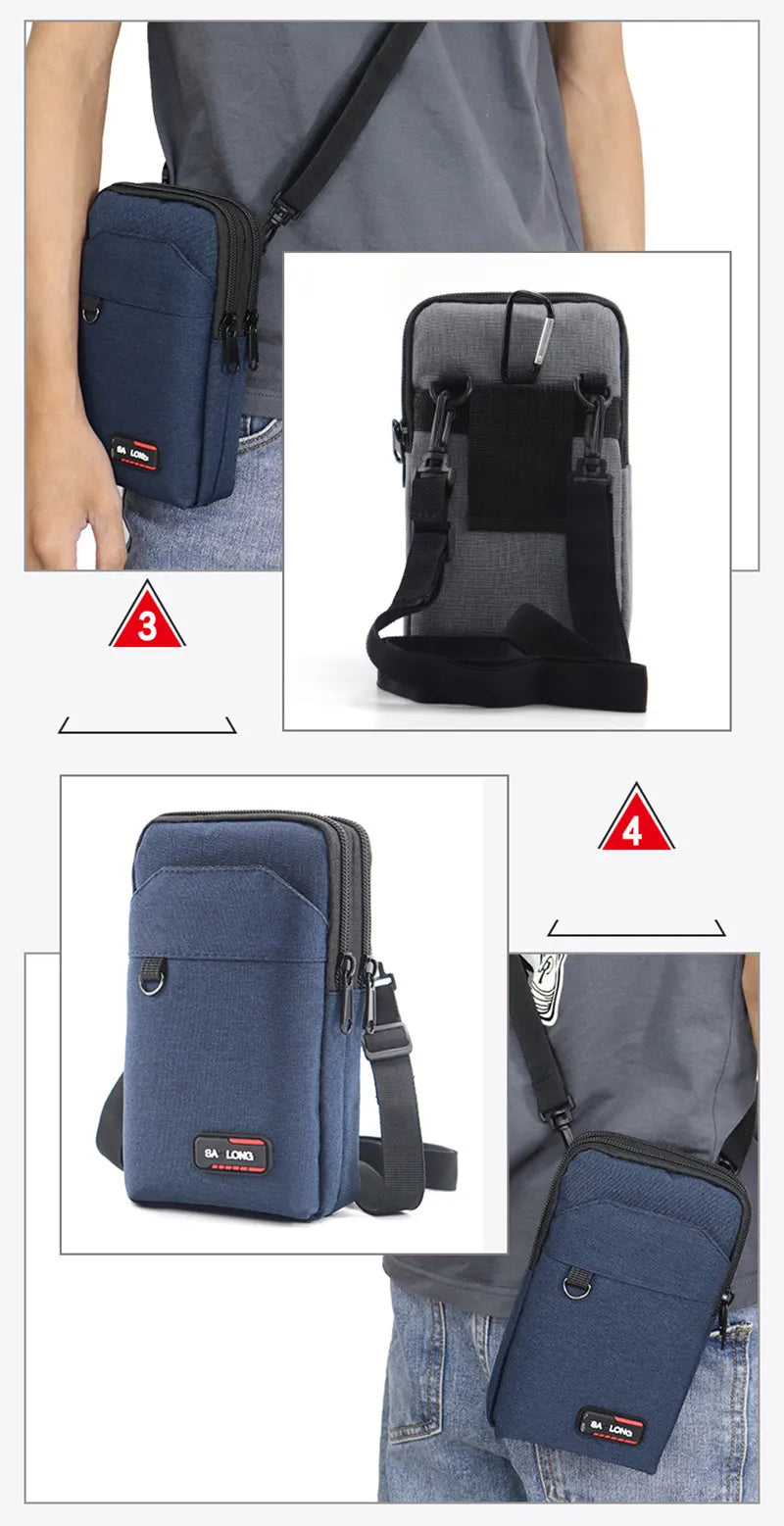 Women or Men's Single/double Layer Waterproof Waist Bag Purse.