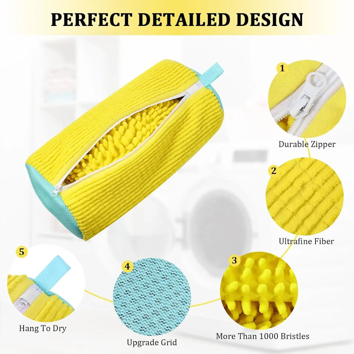 Durable Shoe Washing Machine Bag for All Shoe Types