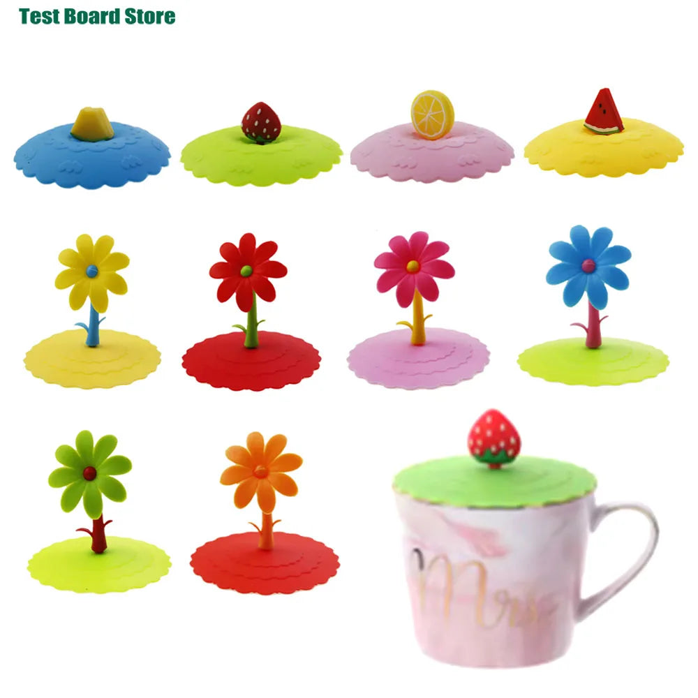 1PC High Temperature 10cm Silicone Cup Lids