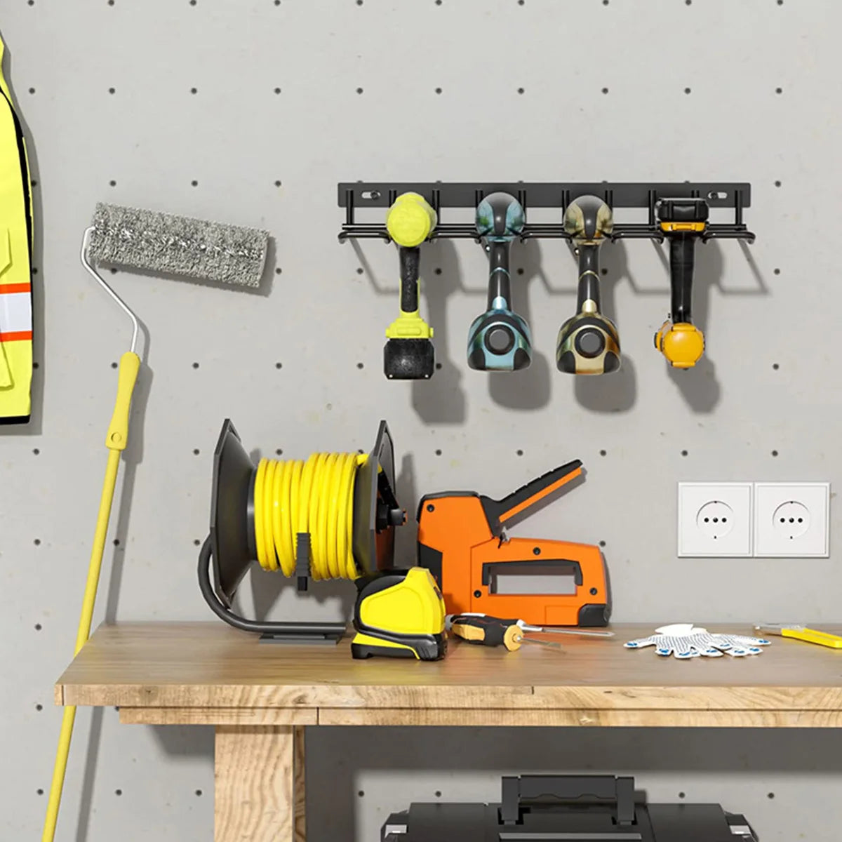 Wall Mounted Power Tool Organizer