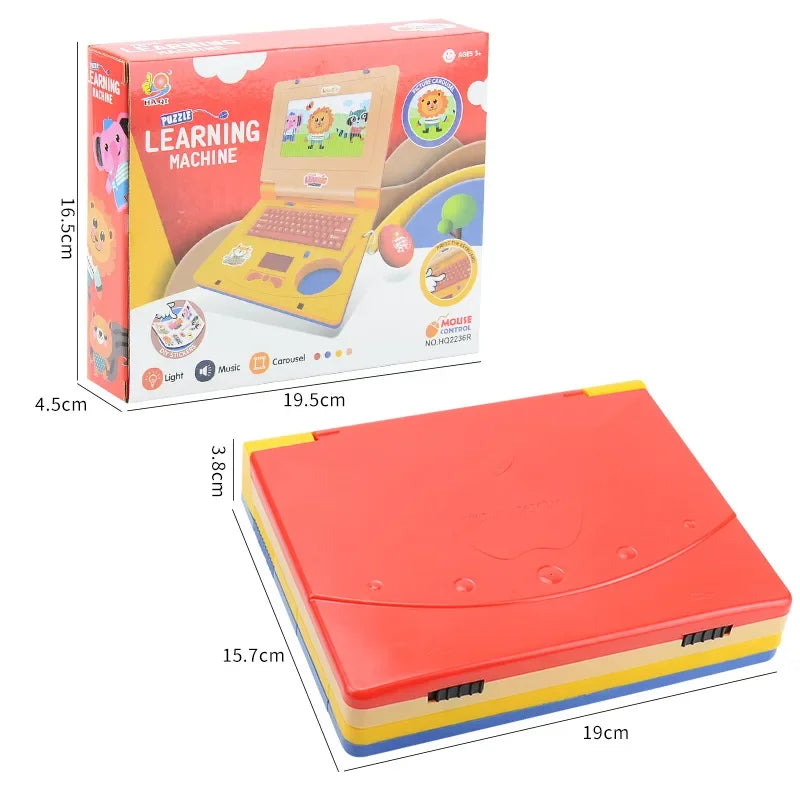 Toddler Fake Laptop with Light Music Mouse