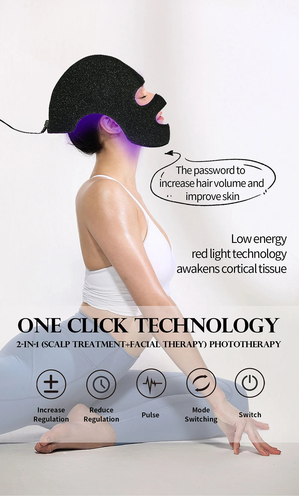 NEW 186 LED's Hat & Face Red Light Therapy For Hair Loss And Skin Rejuvenation