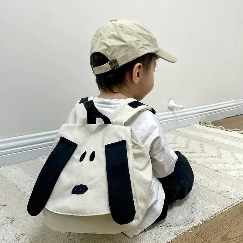1 Pcs Canvas Backpack With Cute Dog