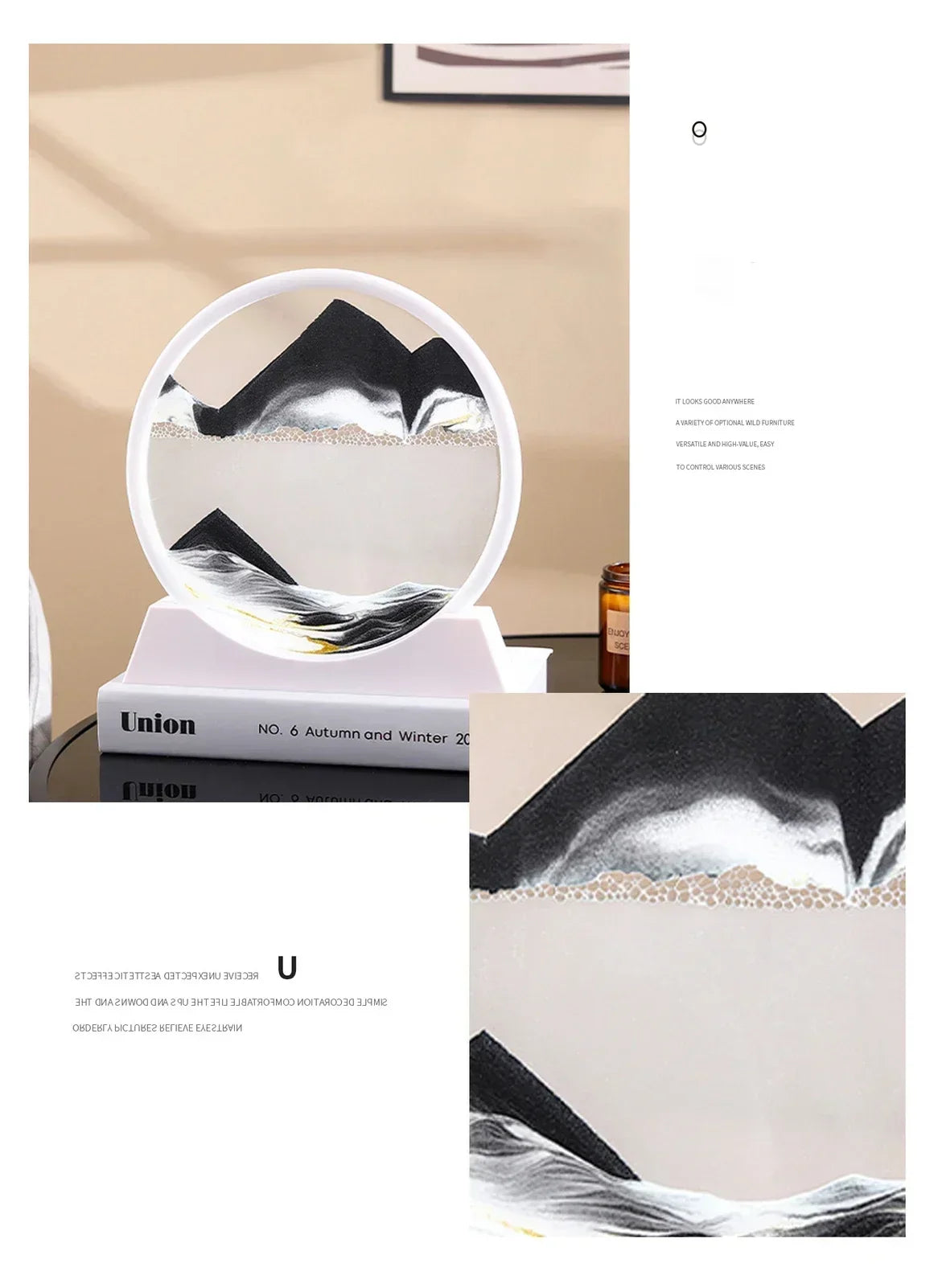 3D Dynamic Liquid Flowing Sand Art Frame