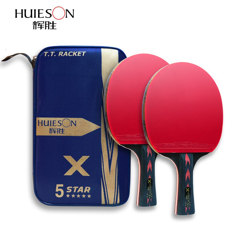 HUIESON 5/6 Star 2Pcs Carbon Table Tennis OR Ping Pong Racket.