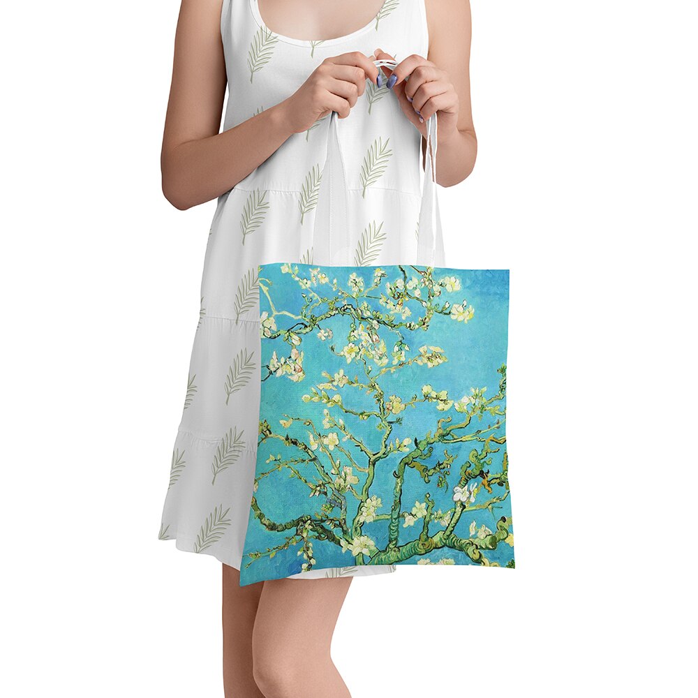 Van Gogh Oil Painting Canvas Shoulder Bags.