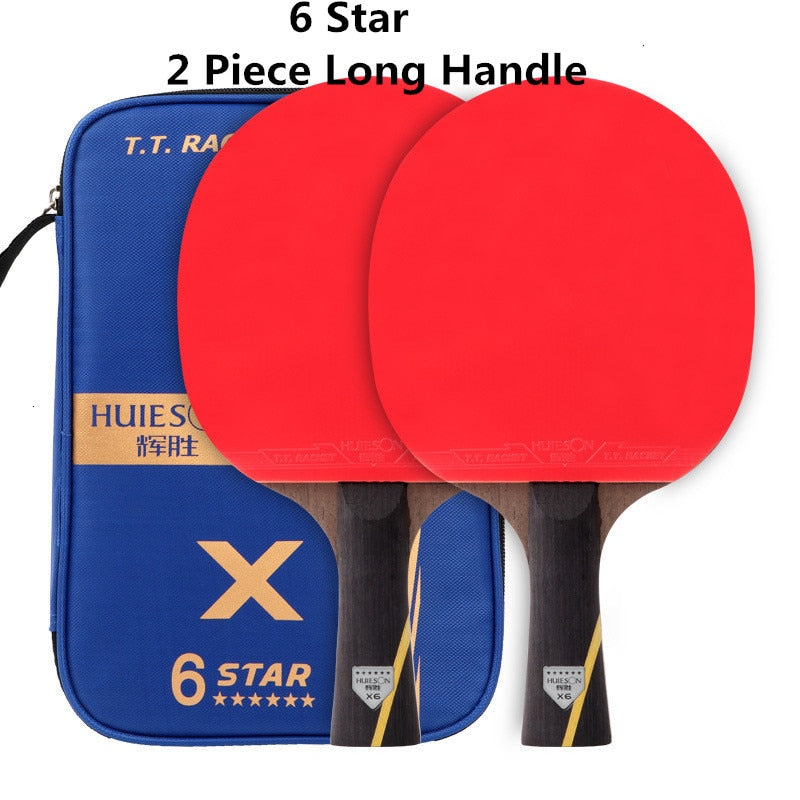HUIESON 5/6 Star 2Pcs Carbon Table Tennis OR Ping Pong Racket.