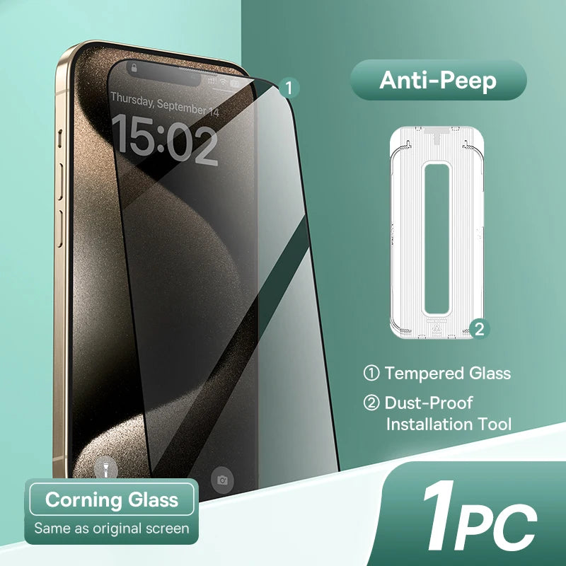 Baseus 0.4mm Corning Tempered Glass Screen Protector for iPhone 13 14 15 16 17 Pro Max Plus