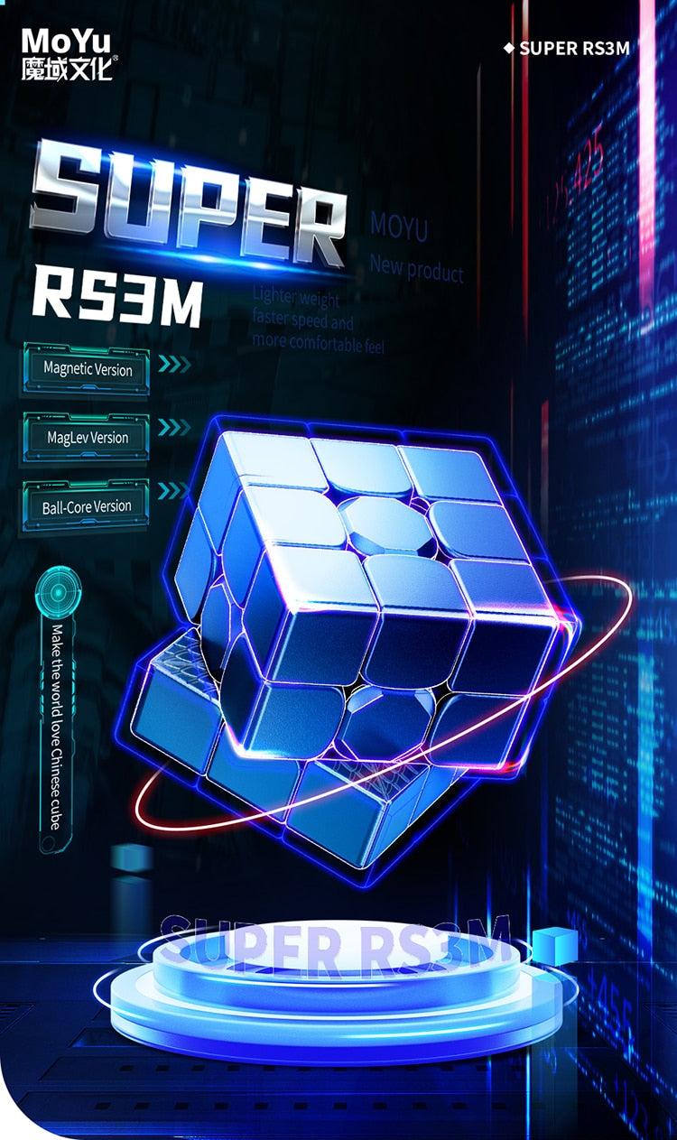 MoYu super RS3M Maglev Ball Core 3x3 Magnetic Magic Puzzle Cube.