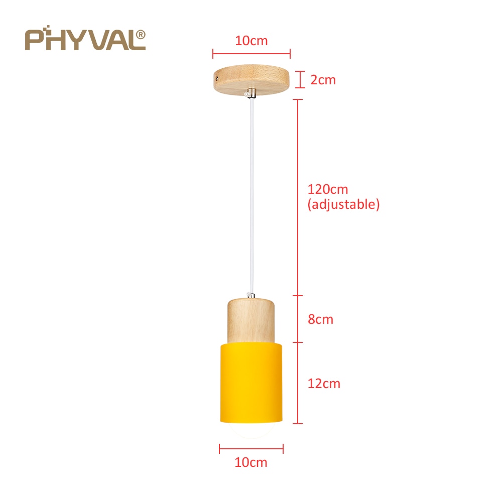 Nordic Wood Pendant Lights. E27 220V for Dinning Room, Kitchen or restaurant decoration.