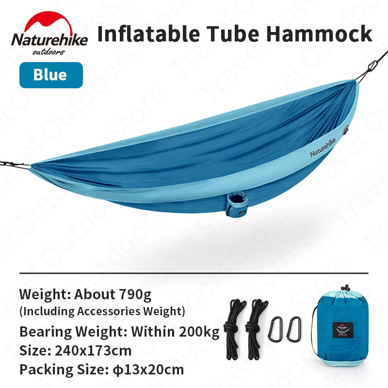 NatureHike Loading weight 200KG Ultralight Inflatable Camping Hammock.