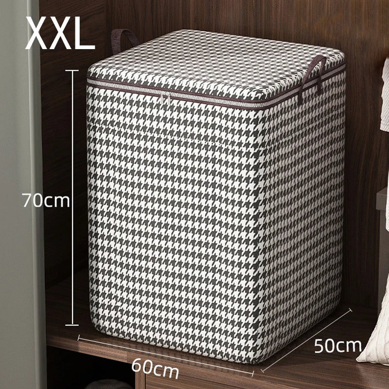 Large Capacity Folding Stackable Storage Boxes With Handles