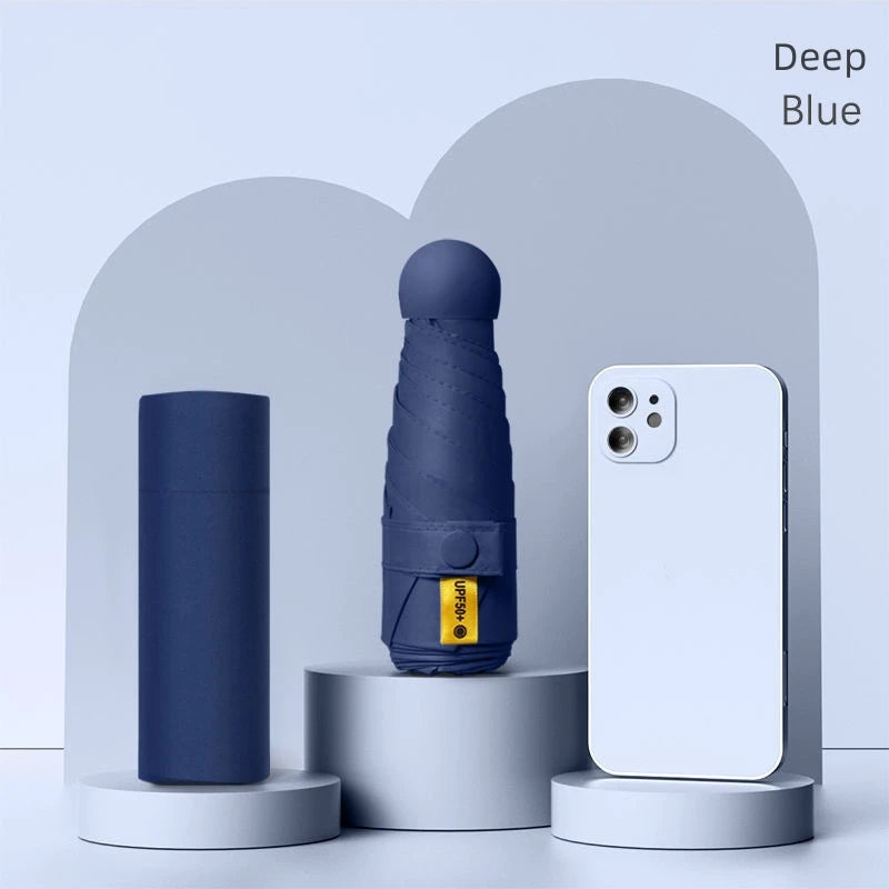 UPF50+ Mini Vinyl Capsule Folding Umbrella