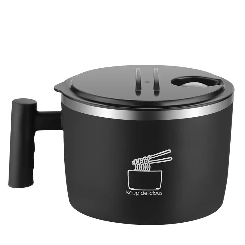 Stainless Steel Bowl With Lid For Instant Noodles