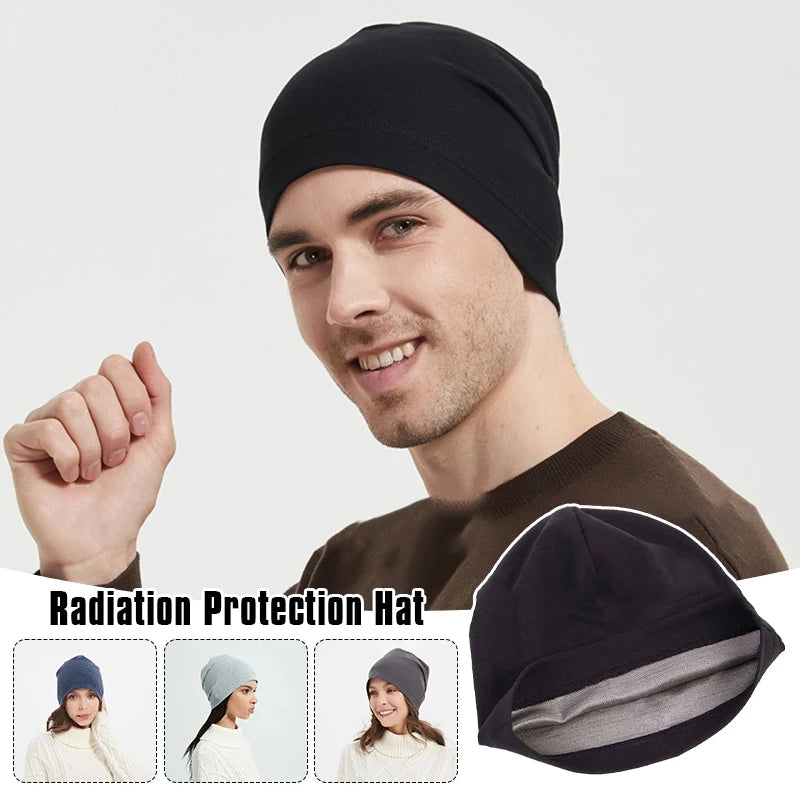 Unisex Anti Radiation Cap/toque Half Or Full Silver Fiber Electromagnetic Wave Rfid Shielding