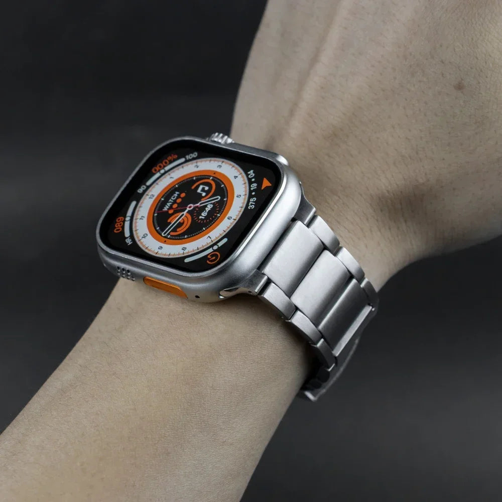 Titanium Metal Strap for Apple Watch Ultra 2 49mm 46mm 45mm 44mm 42mm Series 10 9 8 7 6 SE 5 4