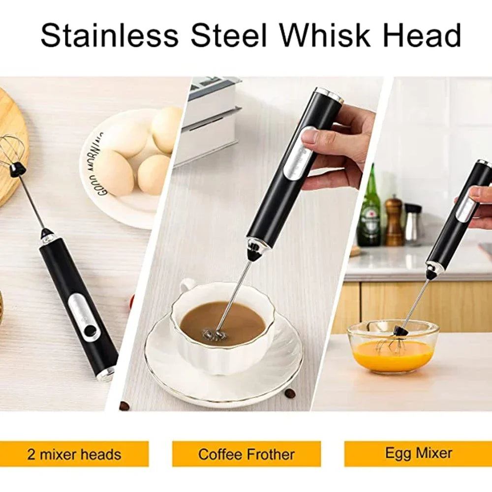 USB Rechargeable Handheld Electric 3-Speed Frother