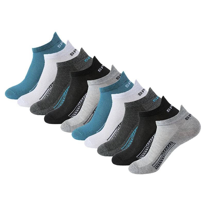 5/10 Pairs Cotton Breathable Mesh Sports Socks For Men Or Women