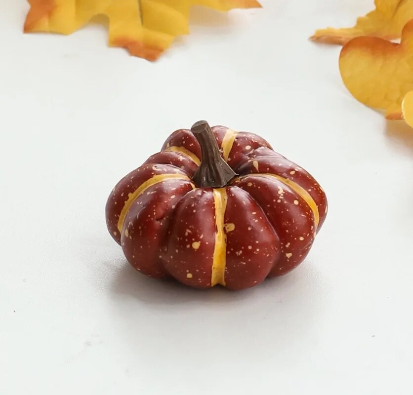 Mini Artificial Harvest Or Halloween Pumpkin Decorations.