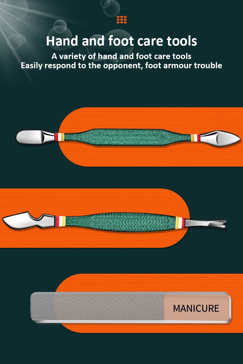 12-16pcs Stainless Steel Manicure Set With Folding Bag.